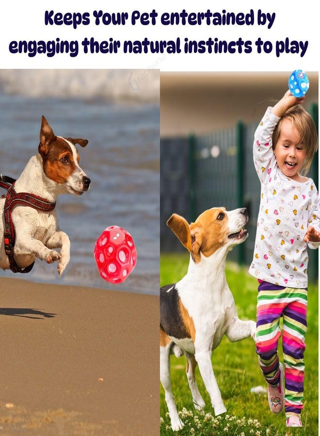 GRAPHENE Moon Ball-High Bounce Rubber Jump Space Pop Bouncing Stress Relief Jumping Children Sensory Athlete Training Ball Pets Outdoor Indoor Play Multicolour (Pack of 1) - Image 5